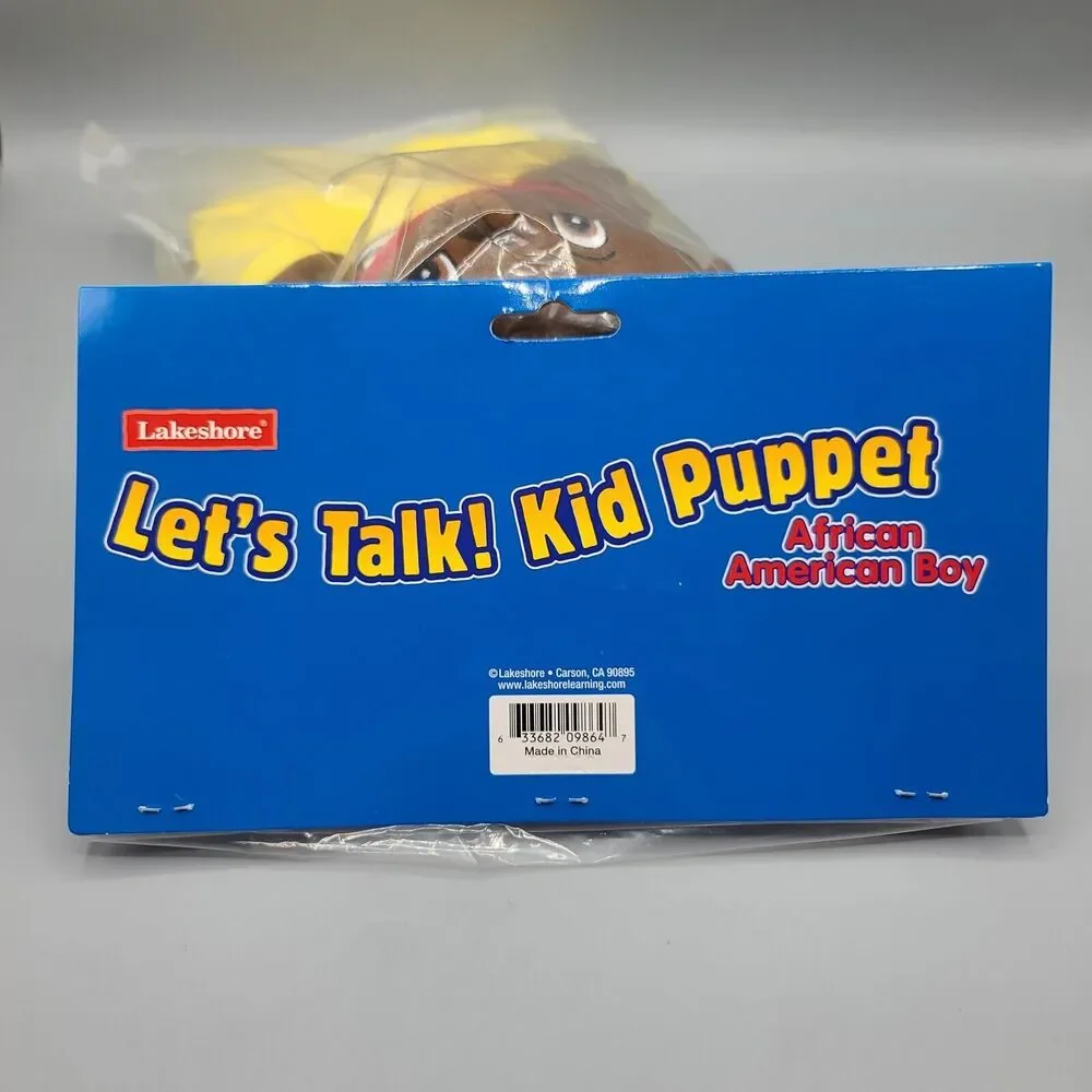 Lakeshore Lets Talk Learning Hand Puppet African American Boy Teacher Classroom